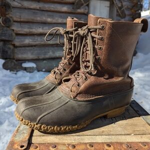 LL Bean Vintage Duck Boots w/ Goretex Removable Liners. Brown Brown. Size 11.